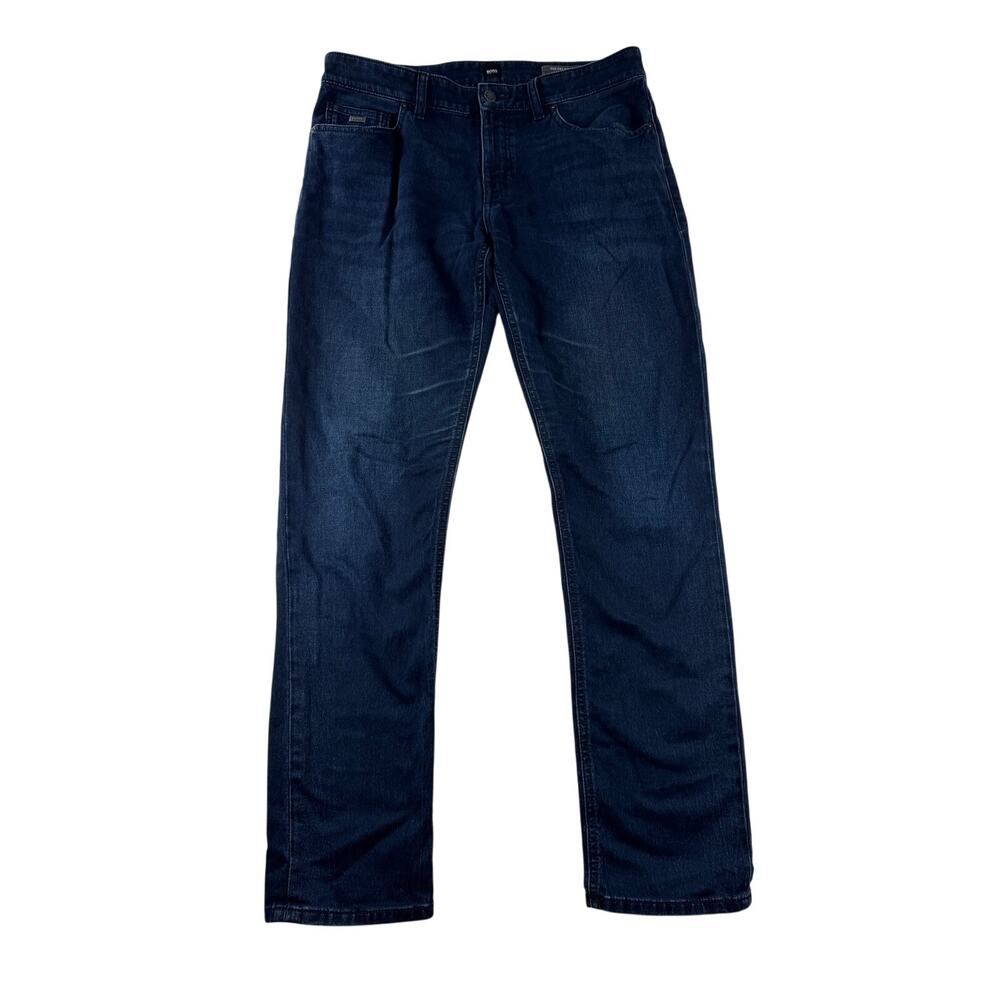 Hugo Boss Delaware Slim Fit Jeans Mens 34x32 Dark Wash Denim Stretch Casual